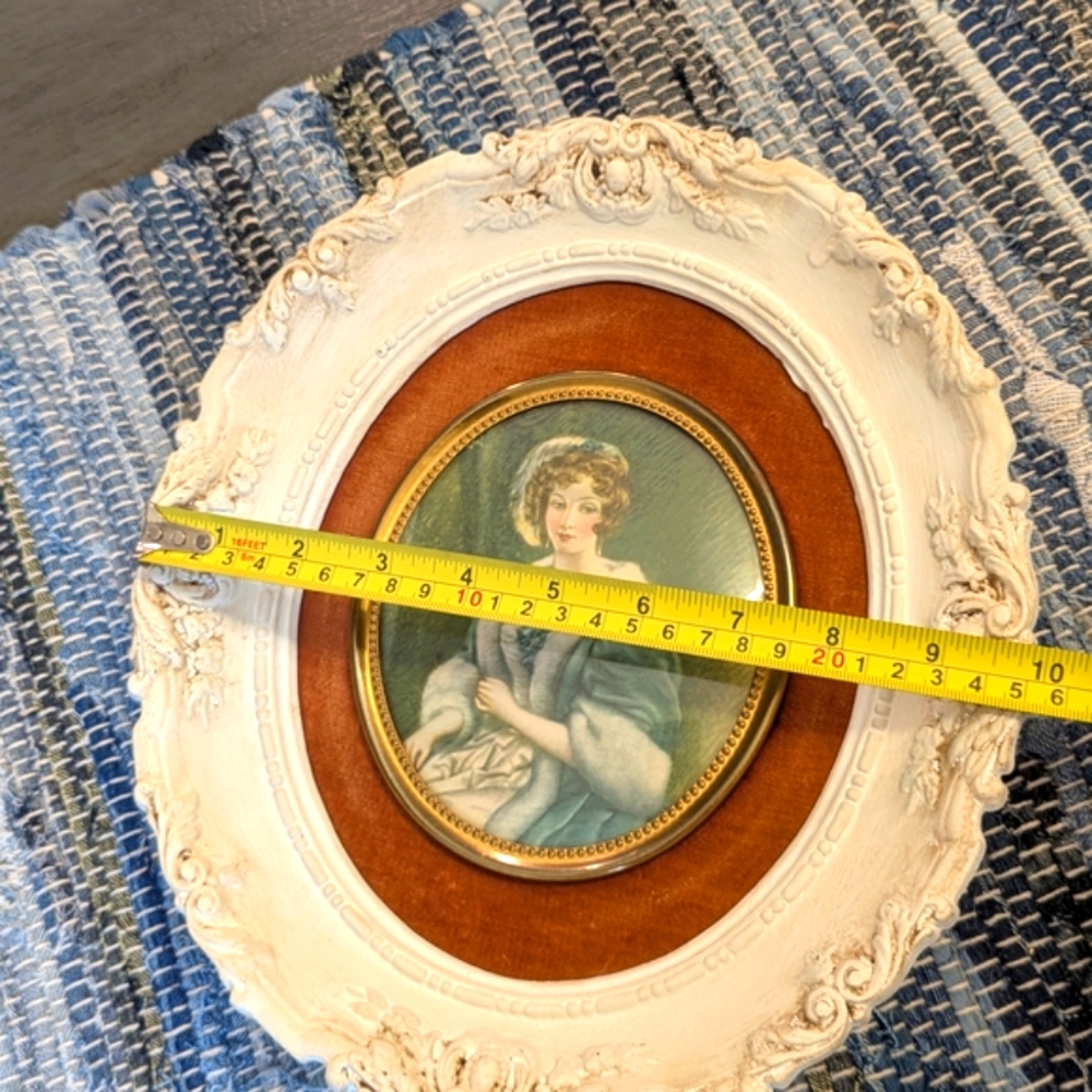 Vintage Cameo Creation Mary By C.E. Leslie R.A. Oval Ornate Framed Portrait - Picture 5 of 6